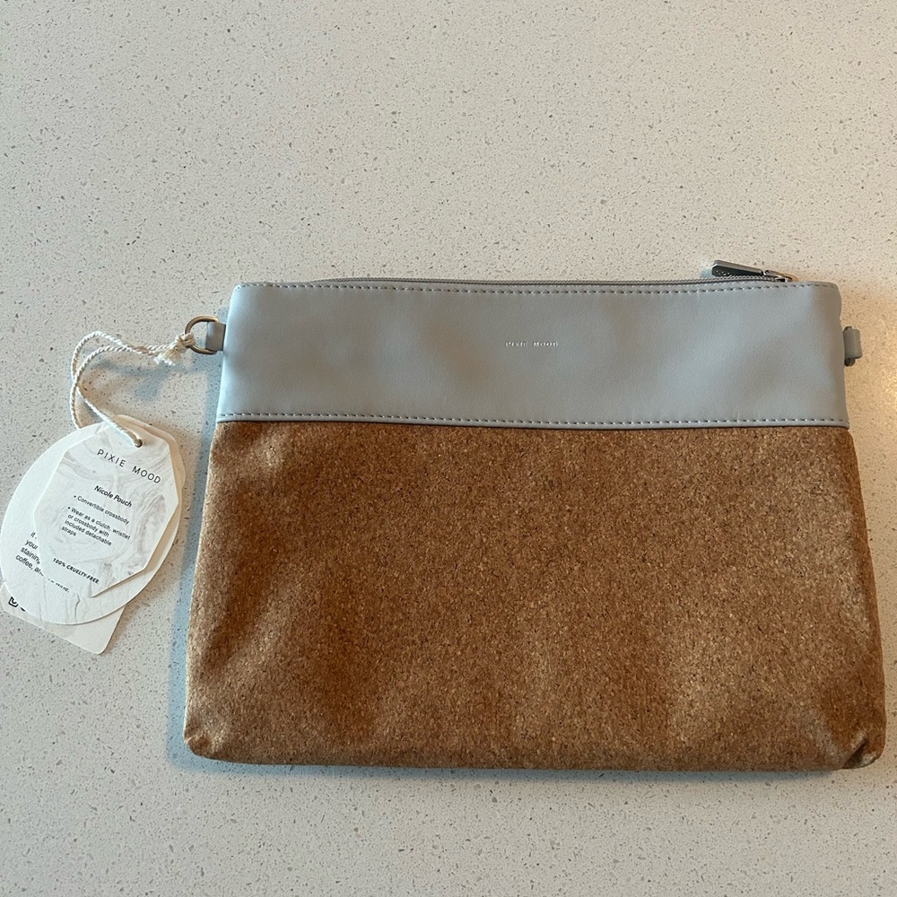Vegan Leather & Corkscrew Crossbody & Clutch!